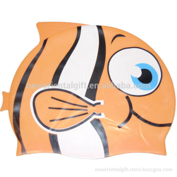 Funny Kids Cartoon Fish Shape Waterproof Silicone Swim Cap